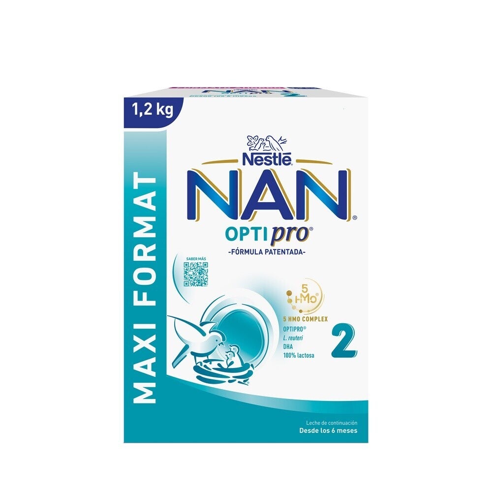 Formulă de lapte praf Nestlé NAN® OPTIPRO 2, pentru bebeluși, 6-12 luni, 1200 g 