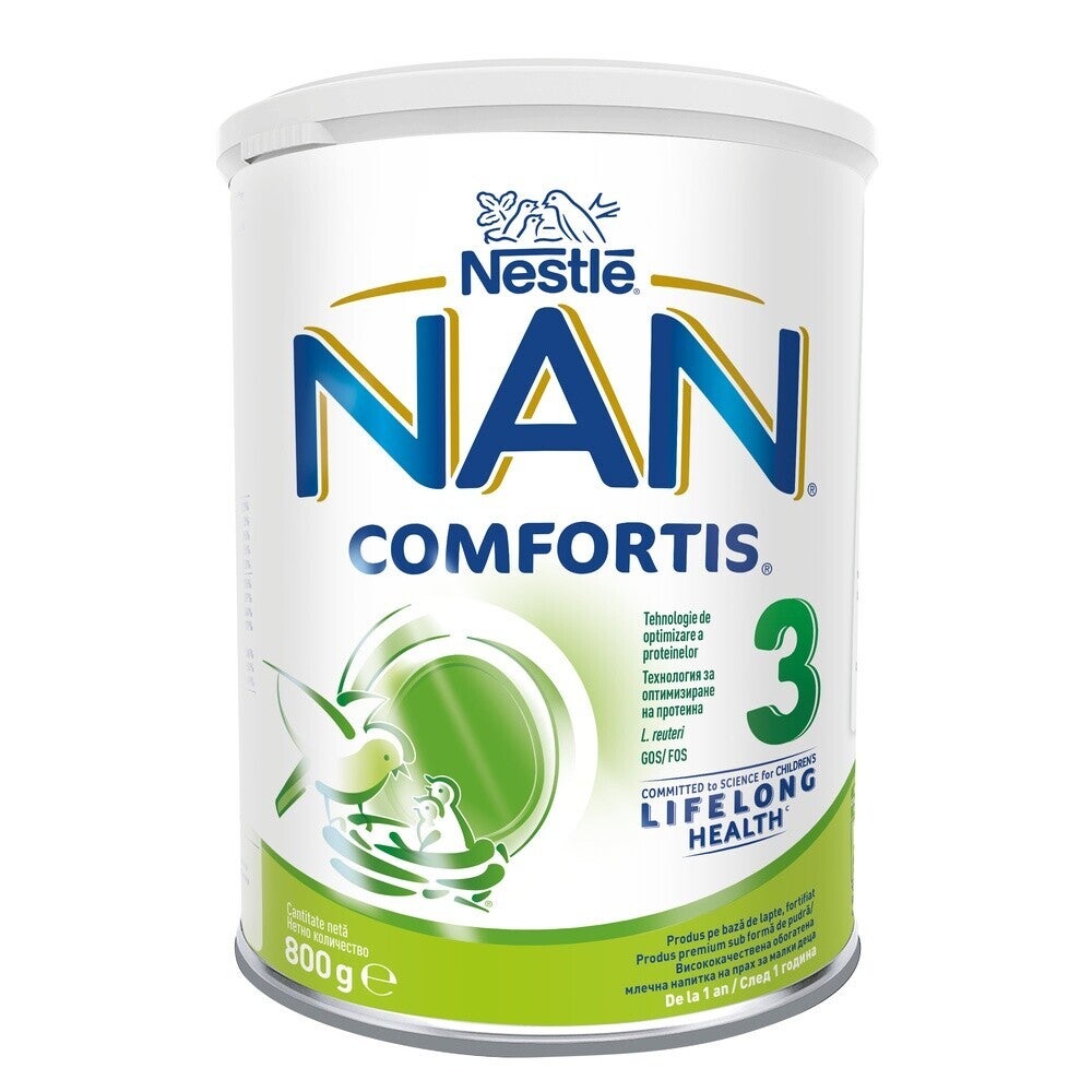 Formulă de lapte praf pentru copii, NESTLÉ NAN COMFORTIS 3, de la 1 an, 800g