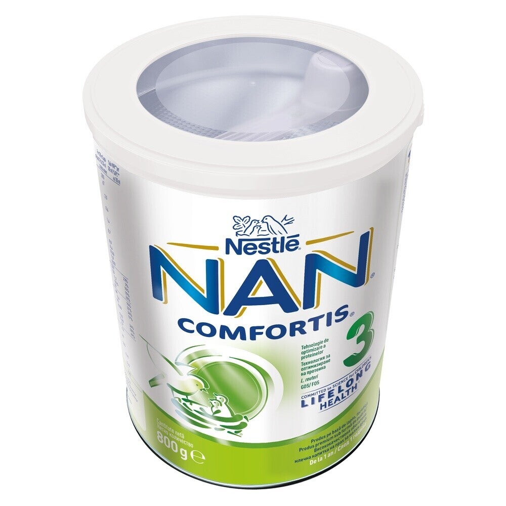 Formulă de lapte praf pentru copii, NESTLÉ NAN COMFORTIS 3, de la 1 an, 800g