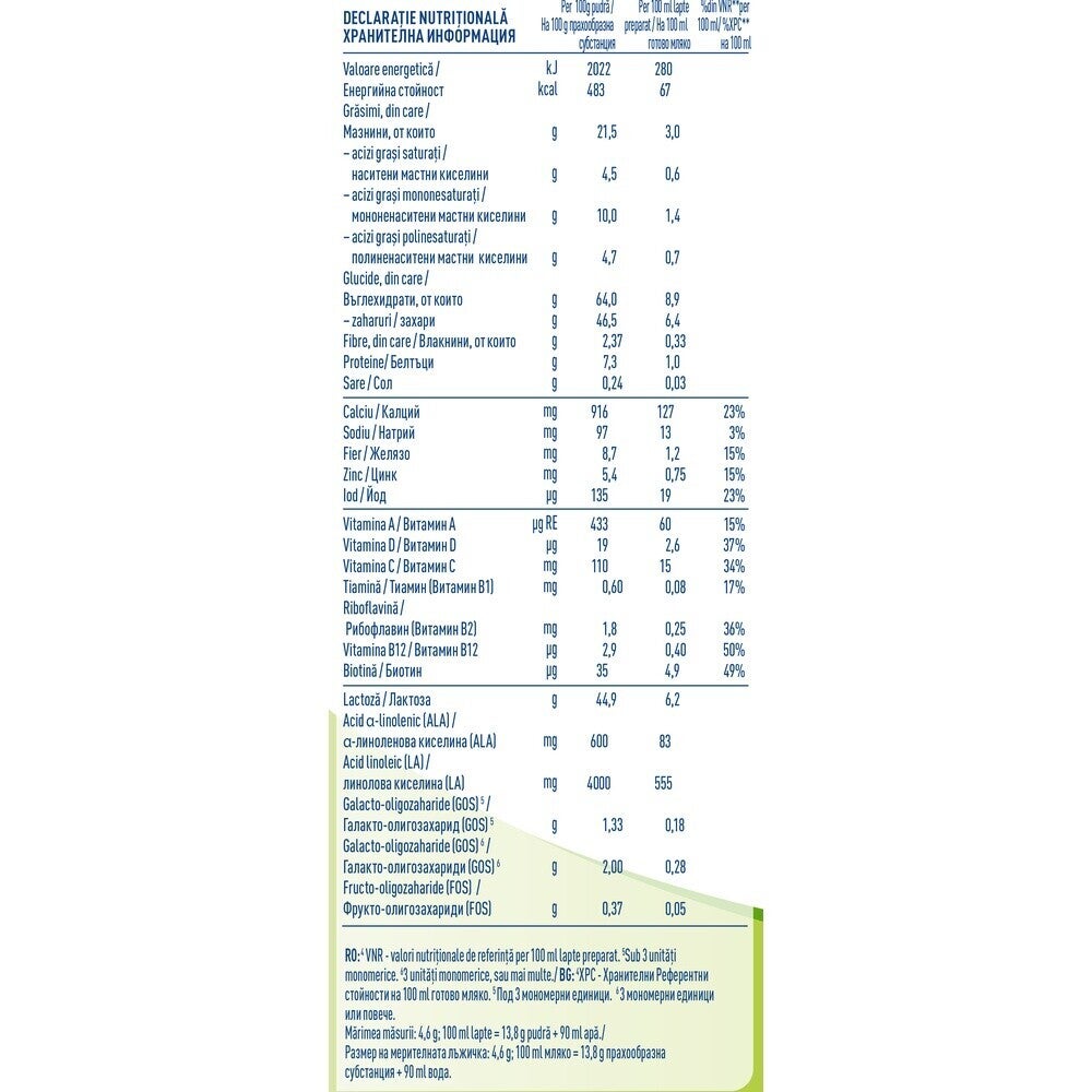 Formulă de lapte praf pentru copii, NESTLÉ NAN COMFORTIS 3, de la 1 an, 800g
