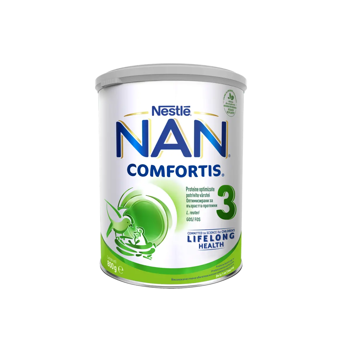 Formulă de lapte praf pentru copii, NESTLÉ NAN COMFORTIS 3, de la 1 an, 800g