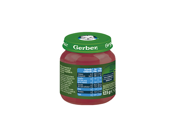 GERBER BIO Mar si Sfecla rosie, 125g, de la 6 luni