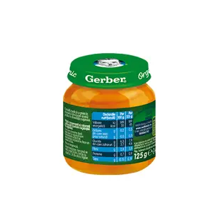 GERBER BIO Morcovi si Cartofi Dulci, piure bebelusi pentru inceperea diversificarii, de la 6 luni
