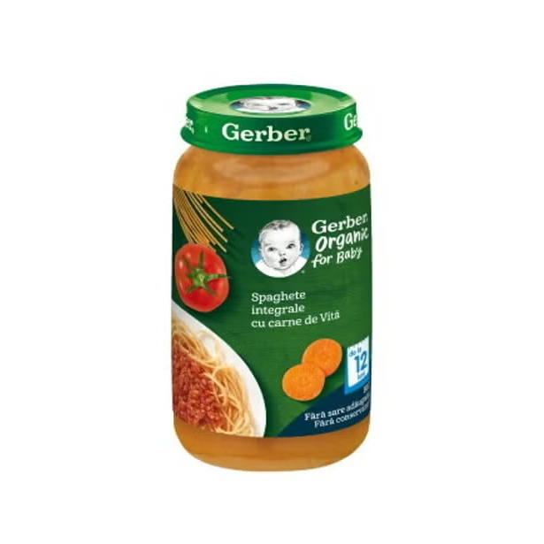 GERBER BIO Morcovi si Cartofi Dulci, piure bebelusi pentru inceperea diversificarii, de la 6 luni
