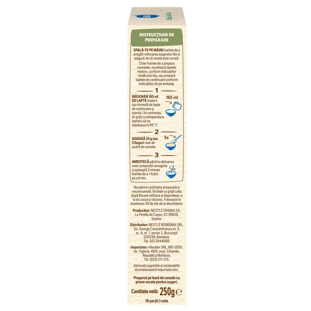 Nestlé Mic dejun cu Ovaz si Prune, cereale pentru bebelusi, de la 6 luni, 250g
