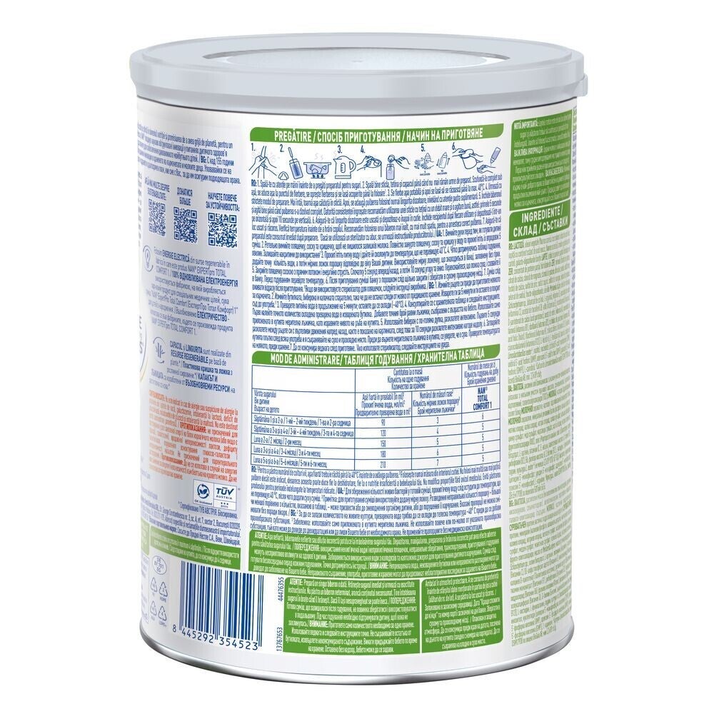 Formulă de lapte praf NESTLÉ NAN TOTAL COMFORT 1, de la naștere, 800g