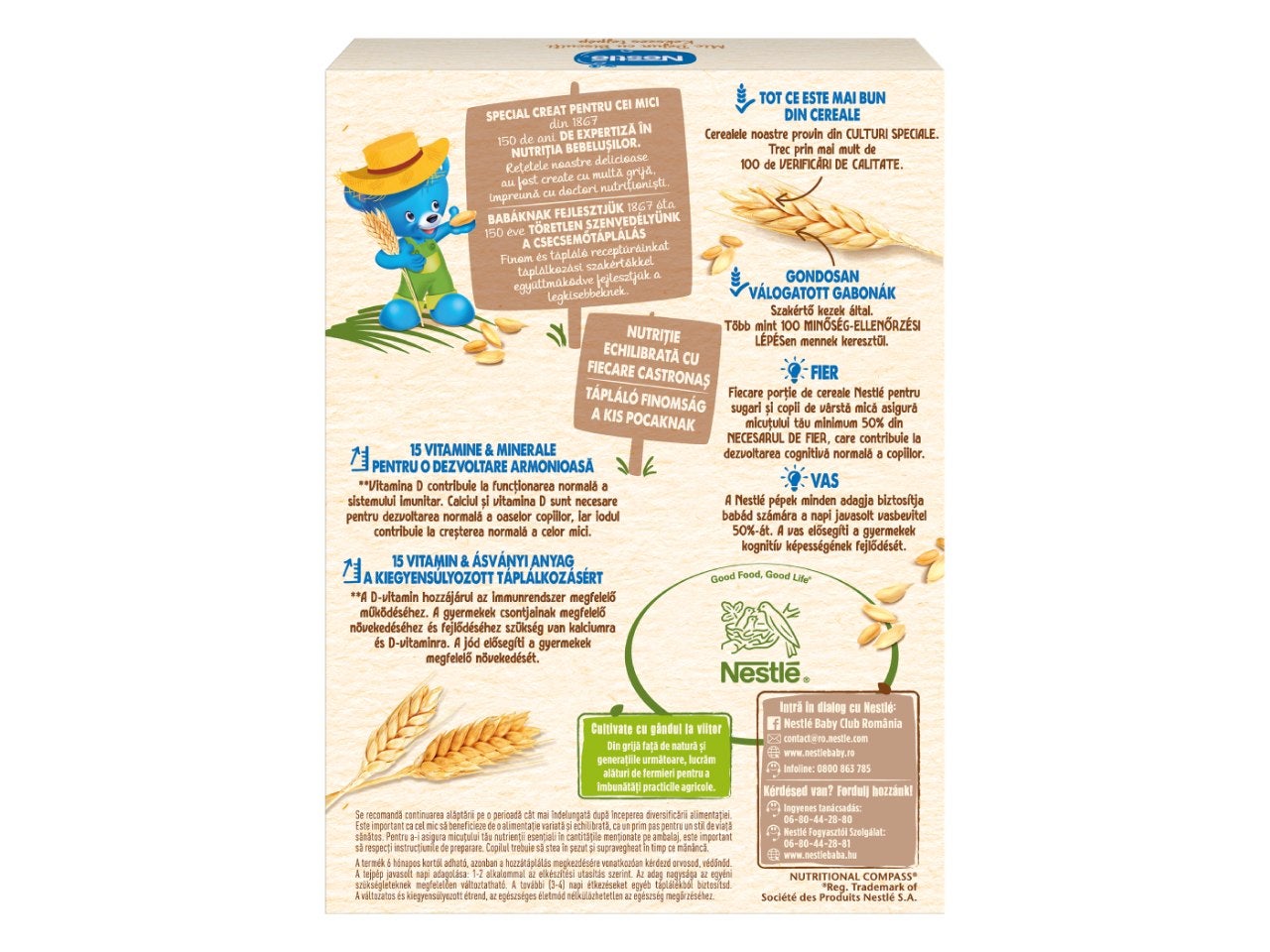 Nestlé CEREALE CU BISCUITI, cereale bebelusi de la 6 luni, 250g