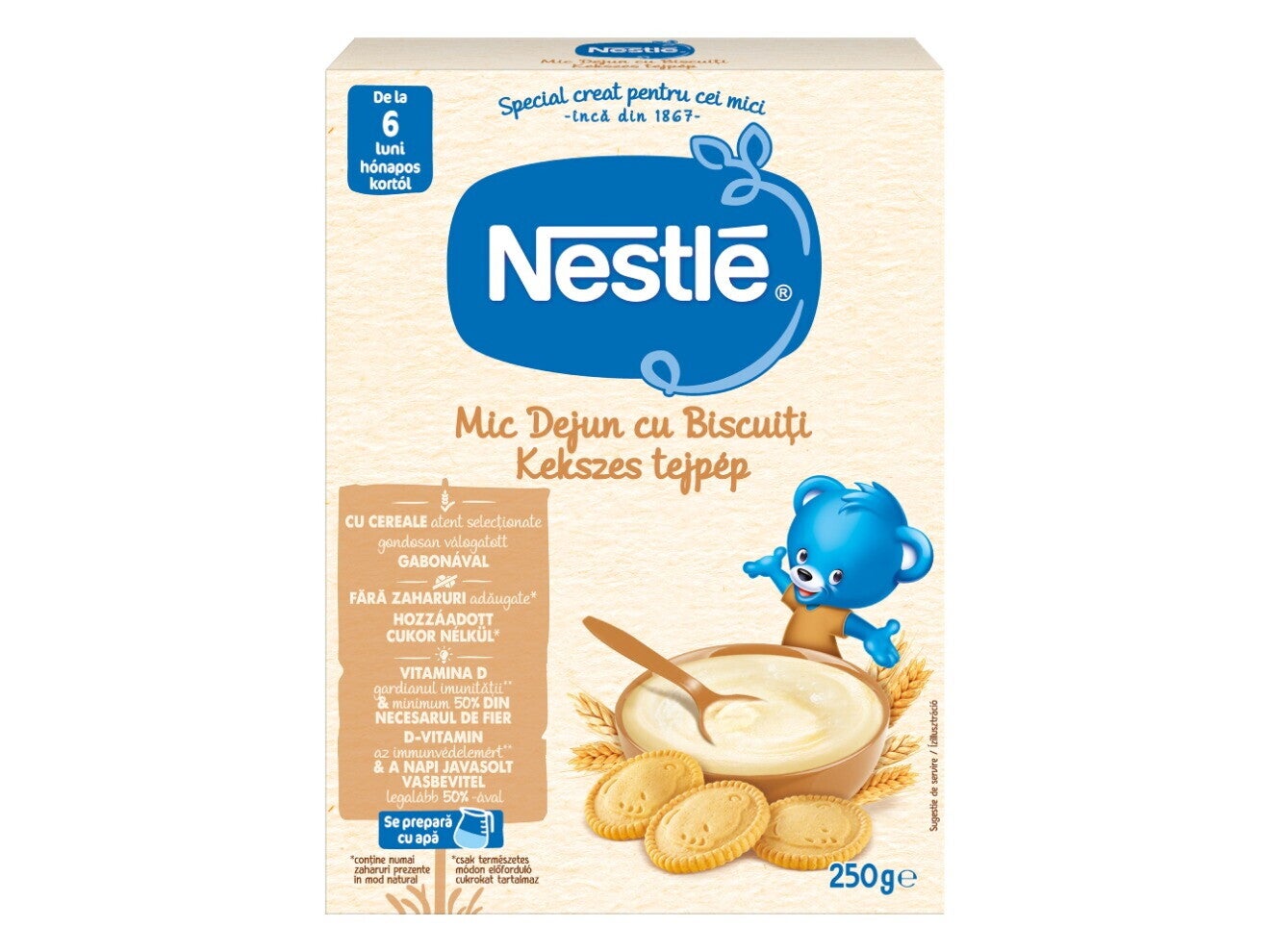 Nestlé Yogolino Gustare cu lapte si biscuiti, pentru bebelusi si copii de varsta mica, de la 6 luni