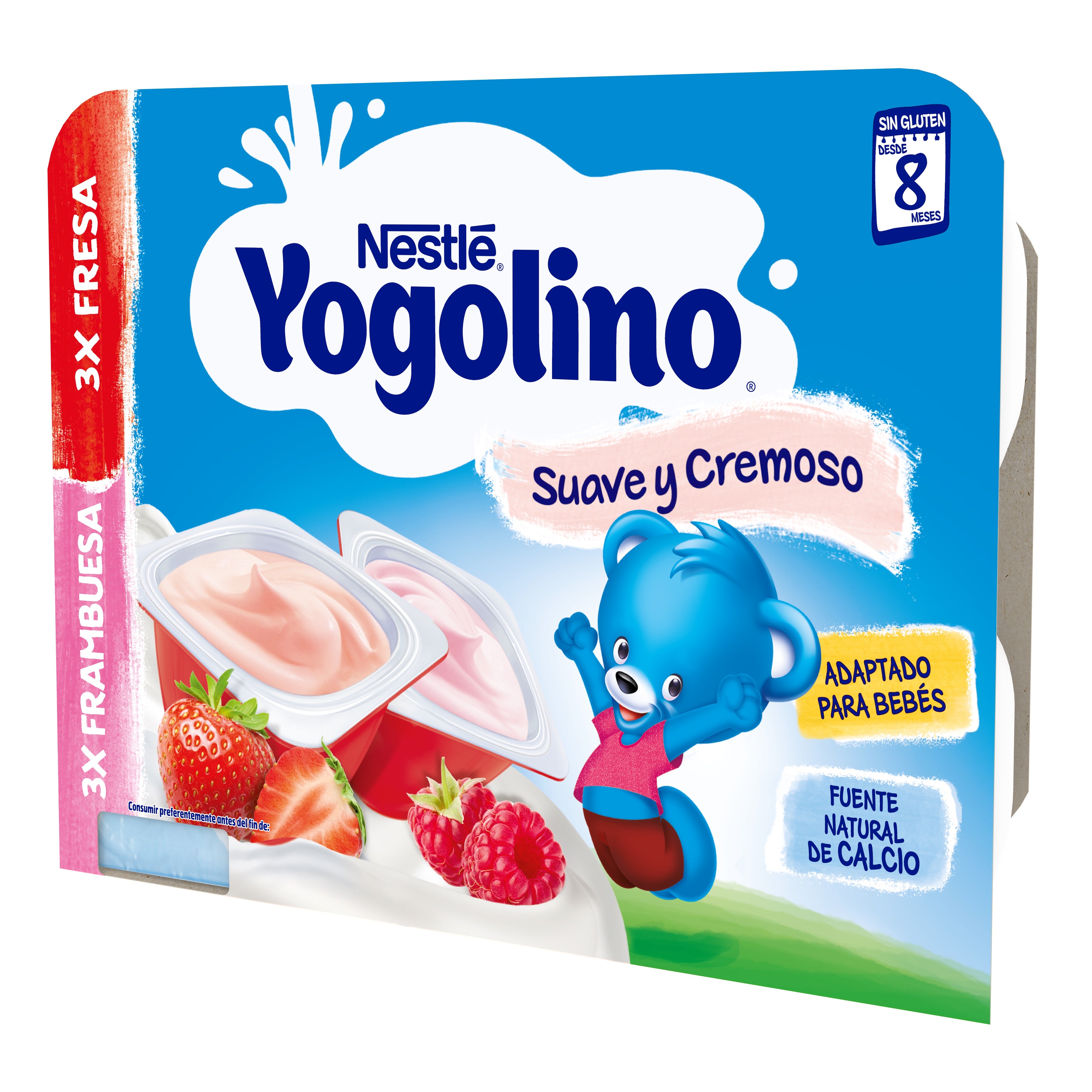 nestle gustare cu lapte yogolino duo capsuni si zmeura