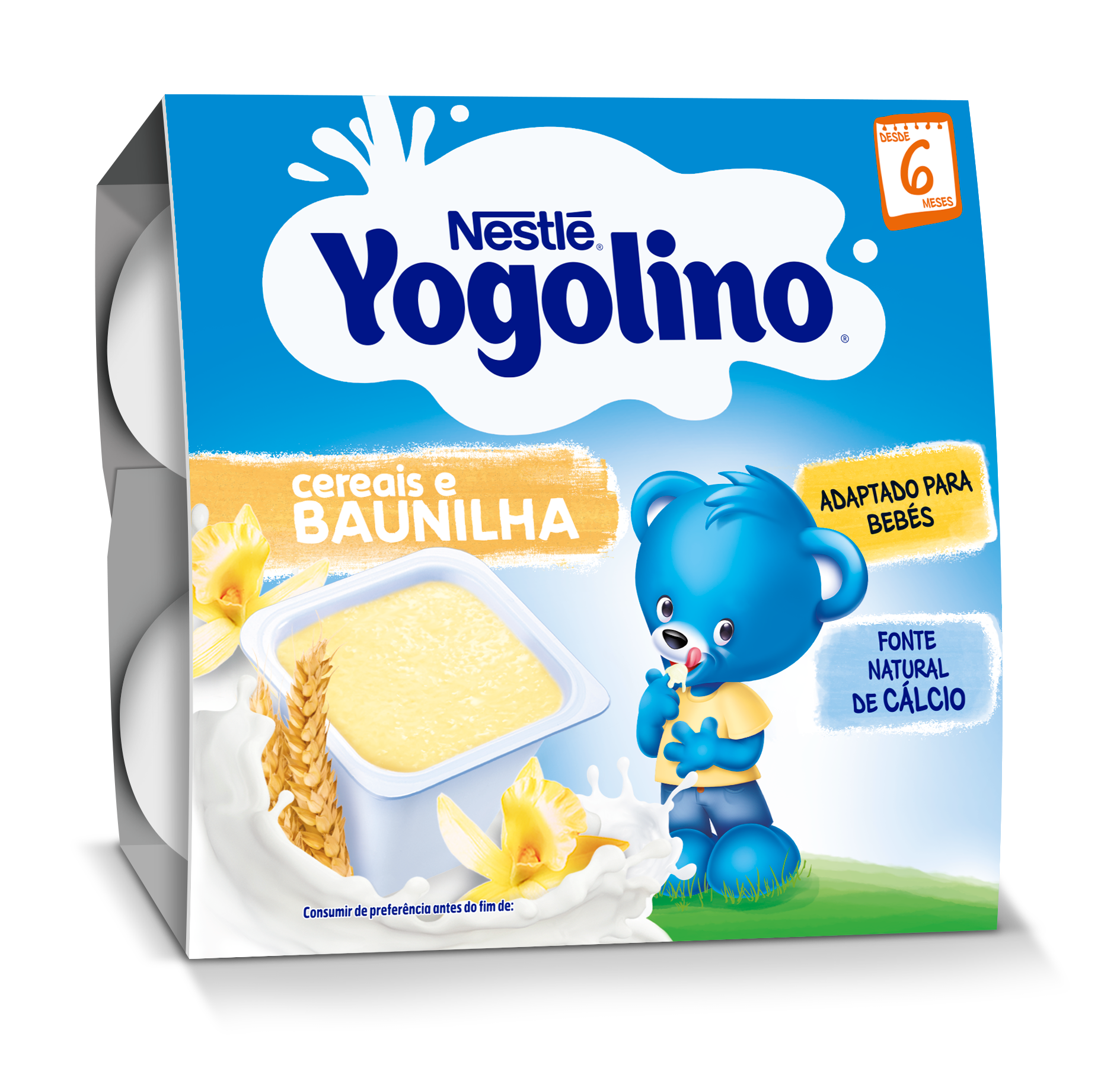 nestle gustare cu lapte yogolino gris cu lapte