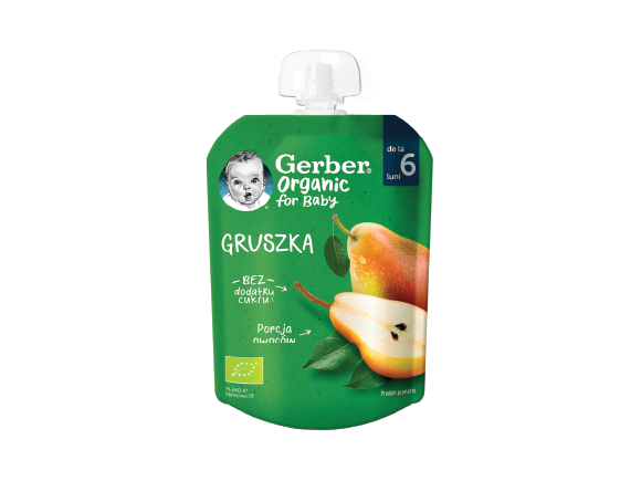 GERBER BIO Pere, 80g, de la 6 luni GERBER BIO Pere, 80g, de la 6 luni