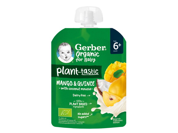 Gerber BIO Desert pentru bebelusi cu Mango si Gutui, de la 6 luni, 80g