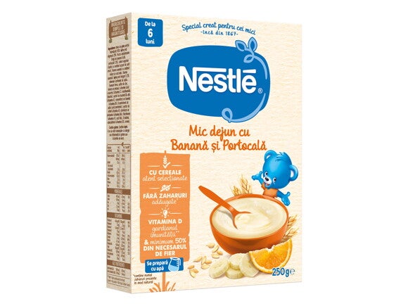 Cereale Nestlé® Mic dejun cu banane si portocale