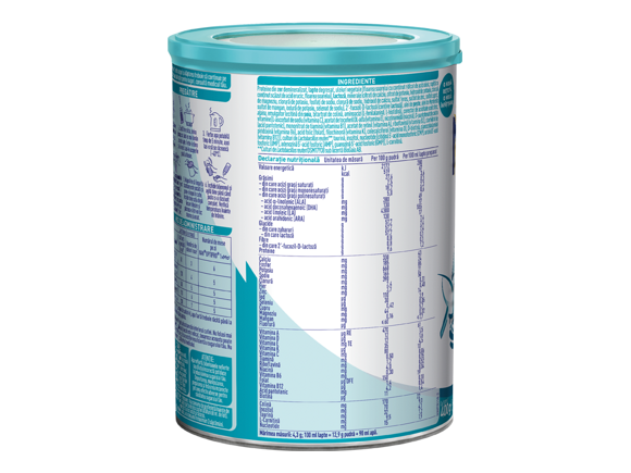 informatii nutritionale formula de lapte