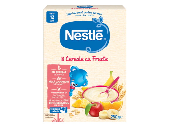 nestle 8 cereale cu fructe ambalaj nou