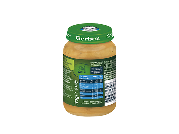 GERBER BIO Mango, Dovleac, Gutuie si fulgi de Ovaz, 190g, de la 8 luni