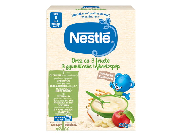 Cereale Nestlé® Orez cu 3 fructe