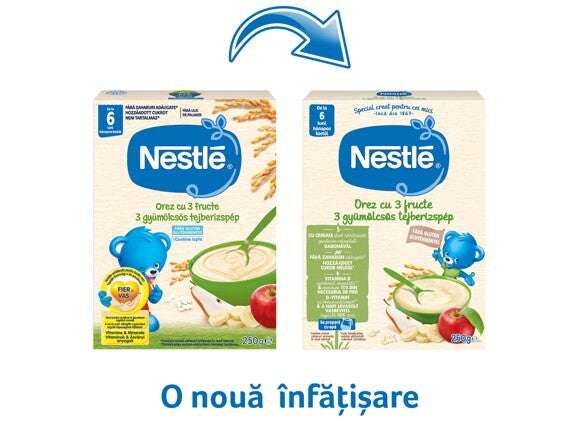 Cereale Nestlé® Orez cu 3 fructe