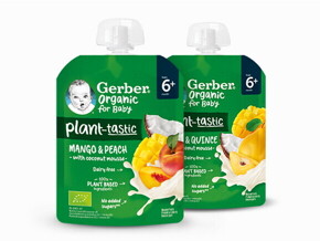 Gama GERBER Organic for Baby  Piureuri din fructe ​Format pungă​