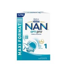 Nestlé  NAN® OPTIPRO 1, cu 5 HMO, lapte de început, produs premium sub formă de pudră, 0-6 luni, 1200g