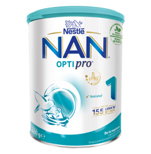 Nestlé NAN OPTIPRO 1 HMO, formula de lapte pentru bebelusi de la nastere, lapte de inceput 400g