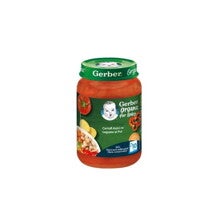 GERBER BIO Cartofi dulci cu Legume si Pui, piure bebelusi, de la 10  luni, 190g