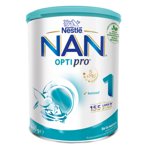 Nestlé NAN OPTIPRO 1 HMO, formula de lapte pentru bebelusi de la nastere, lapte de inceput 400g