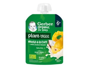 Gerber BIO Desert pentru bebelusi cu Mango si Gutui, de la 6 luni, 80g Gerber BIO Desert pentru bebelusi cu Mango si Gutui, de la 6 luni, 80g