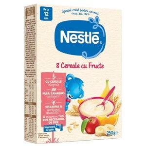 nestle 8 cereale cu fructe ambalaj nou