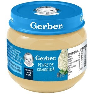 Gerber® Natural Piure de conopidă, primul meu piure, 80g, începerea diversificării