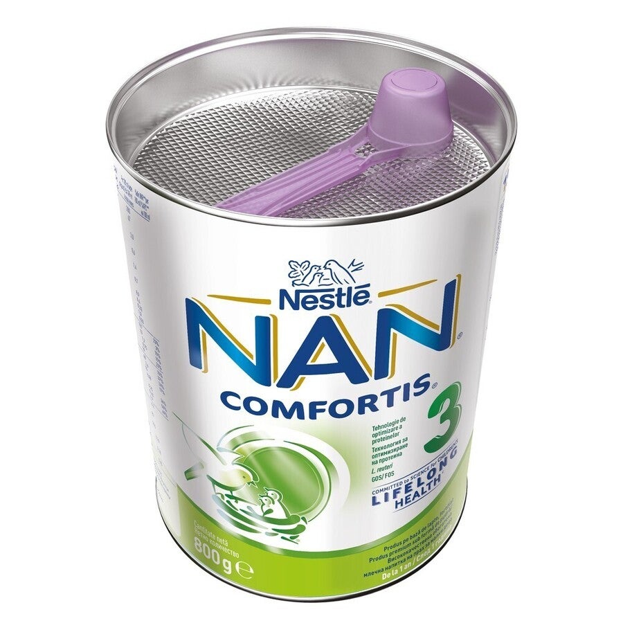 Formulă de lapte praf pentru copii, NESTLÉ NAN COMFORTIS 3, de la 1 an, 800g