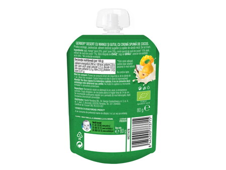 Gerber BIO Desert pentru bebelusi cu Mango si Gutui Gerber BIO Desert pentru bebelusi cu Mango si Gutui