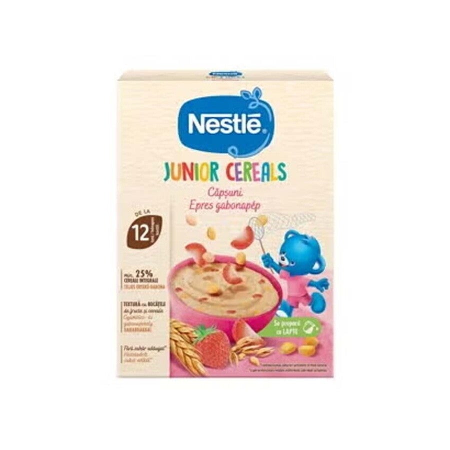 NESTLE JUNIOR Căpșuni Cereale bebelusi de la 12 luni, 200g