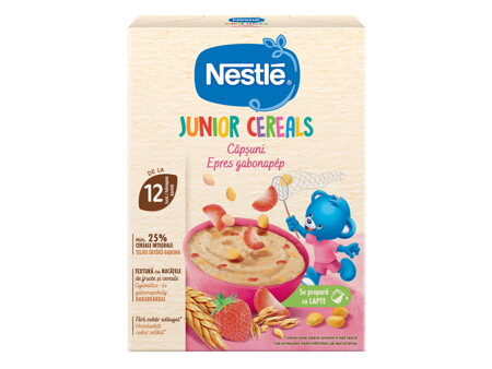 NESTLE JUNIOR Căpșuni Cereale bebelusi de la 12 luni, 200g NESTLE JUNIOR Căpșuni Cereale bebelusi de la 12 luni, 200g