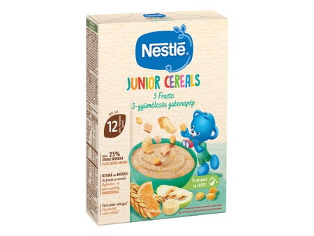 NESTLE JUNIOR 3 Fructe Cereale bebelusi, de la 12 luni, 200g NESTLE JUNIOR 3 Fructe Cereale bebelusi, de la 12 luni, 200g