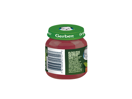 GERBER BIO Mar si Sfecla rosie, 125g, de la 6 luni GERBER BIO Mar si Sfecla rosie, 125g, de la 6 luni