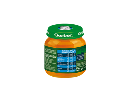 GERBER BIO Morcovi si cartofi dulci, 125g, inceperea diversificarii GERBER BIO Morcovi si cartofi dulci, 125g, inceperea diversificarii