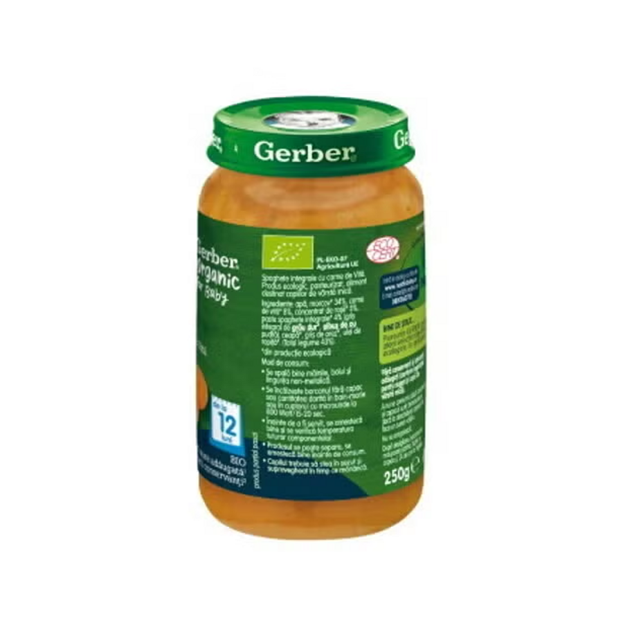 GERBER BIO Morcovi si Cartofi Dulci, piure bebelusi pentru inceperea diversificarii, de la 6 luni
