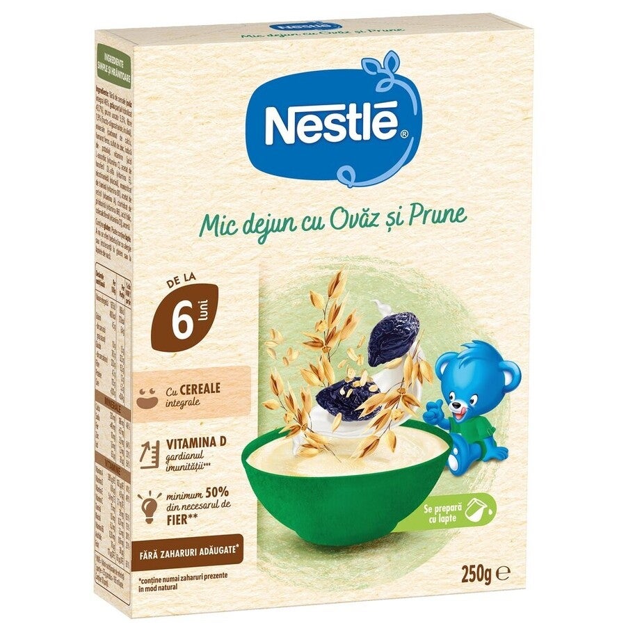 Nestlé Mic dejun cu Ovaz si Prune, cereale pentru bebelusi, de la 6 luni, 250g