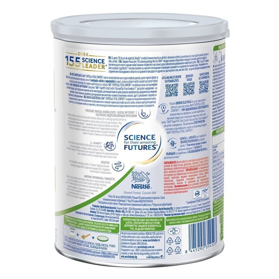 Formulă de lapte praf NESTLÉ NAN TOTAL COMFORT 1, de la naștere, 800g