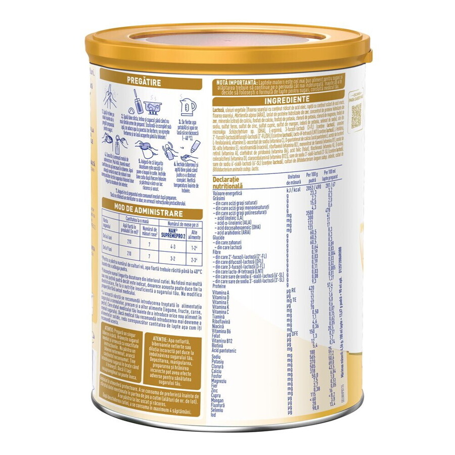 formula de lapte pentru copii de varsta mica nan supreme