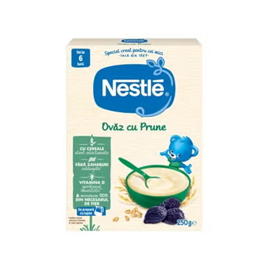 Nestlé Mic dejun cu Ovaz si Prune, cereale pentru bebelusi, de la 6 luni, 250g
