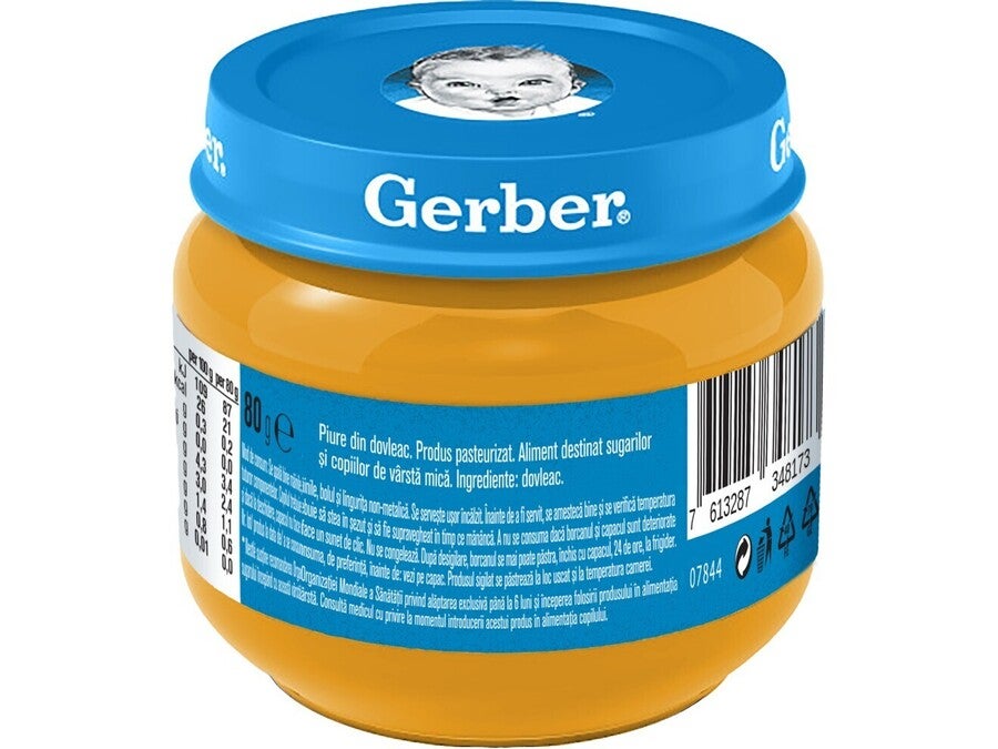 Gerber® Natural Piure din dovleac, primul meu piure, 80g, începerea diversificării