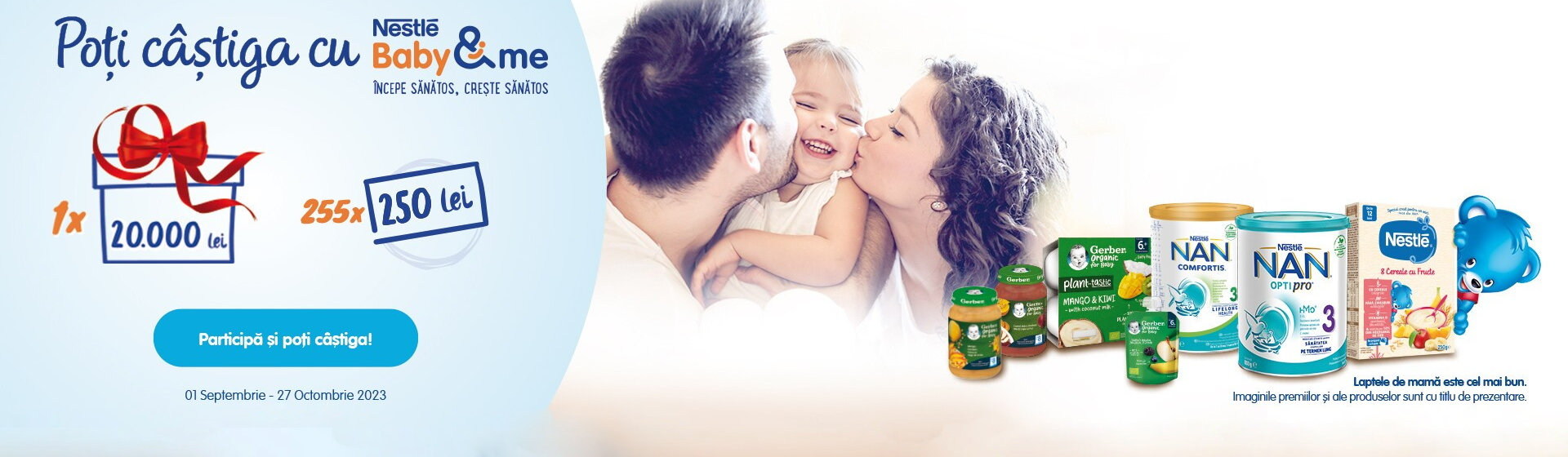 Poti castiga cu Nestlé Baby&me Poti castiga cu Nestlé Baby&me