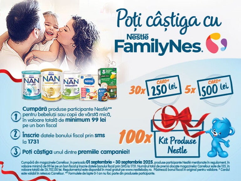 Câștigă cu Nestlé FamilyNes și Carrefour