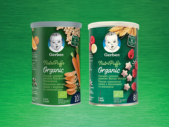 Snack de cereale Gerber Organic Snack de cereale Gerber Organic