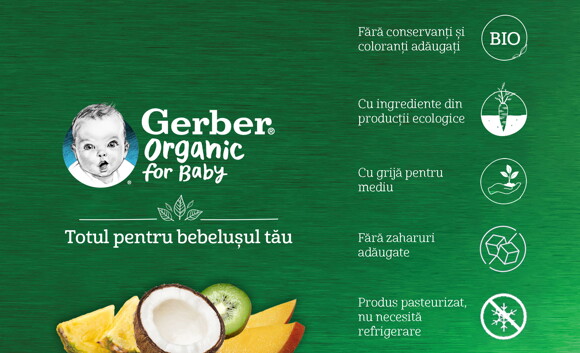 Gerber Organic Gustare din spuma de cocos beneficii Gerber Organic Gustare din spuma de cocos beneficii