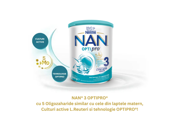 NAN OPTIPRO 3 HMO, acum cu 5 ologozaharide identice structural cu cele din laptele matern