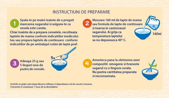 infografic preparare cereale Nestlé Orez inceperea diversificarii infografic preparare cereale Nestlé Orez inceperea diversificarii